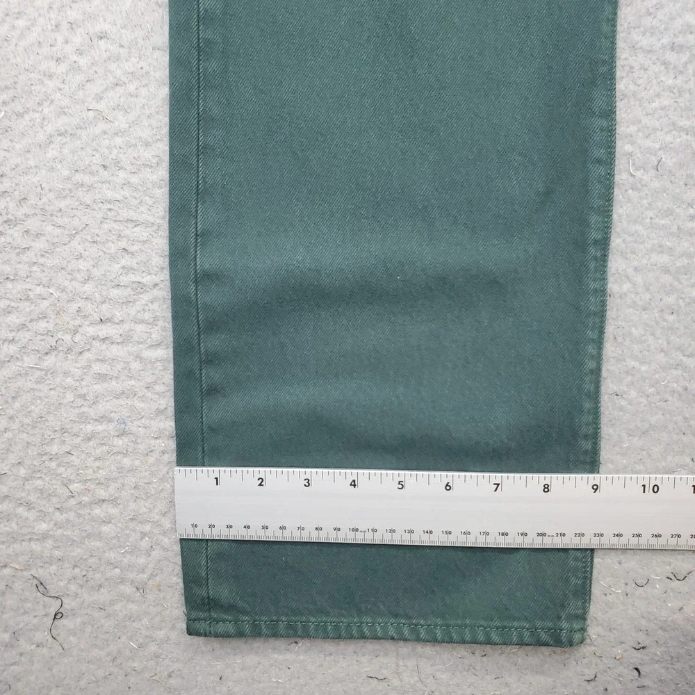Levi's Straight Jeans Mens 36x30 Green Relaxed Fit Through The Thigh Button Fly
